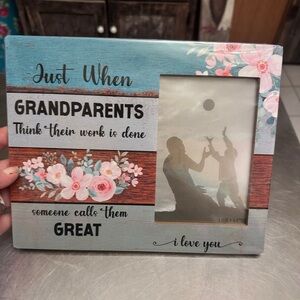 Floral Great Grandparents Photo Frame